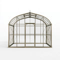 Serre de jardin 300 x 250 x 260 cm en métal et verre gris style victorien
